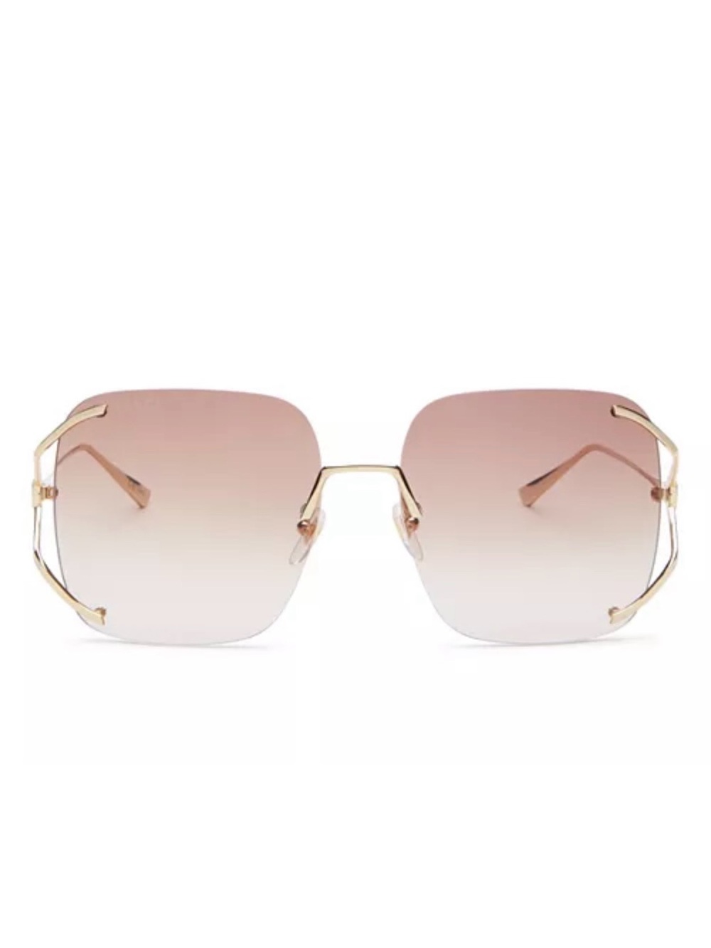 Vintage Gucci Rimless Pink Gradient Sunglasses Y2K Made in Japan